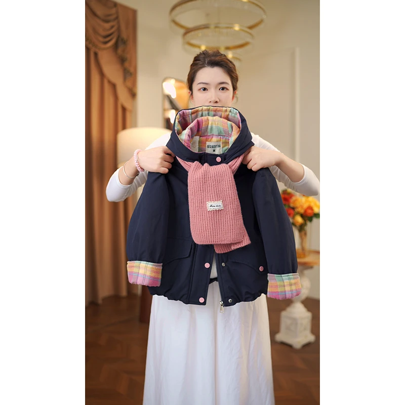 【加厚版】女童加厚加绒冬装棉服2025冬季新款时尚洋气保暖外套