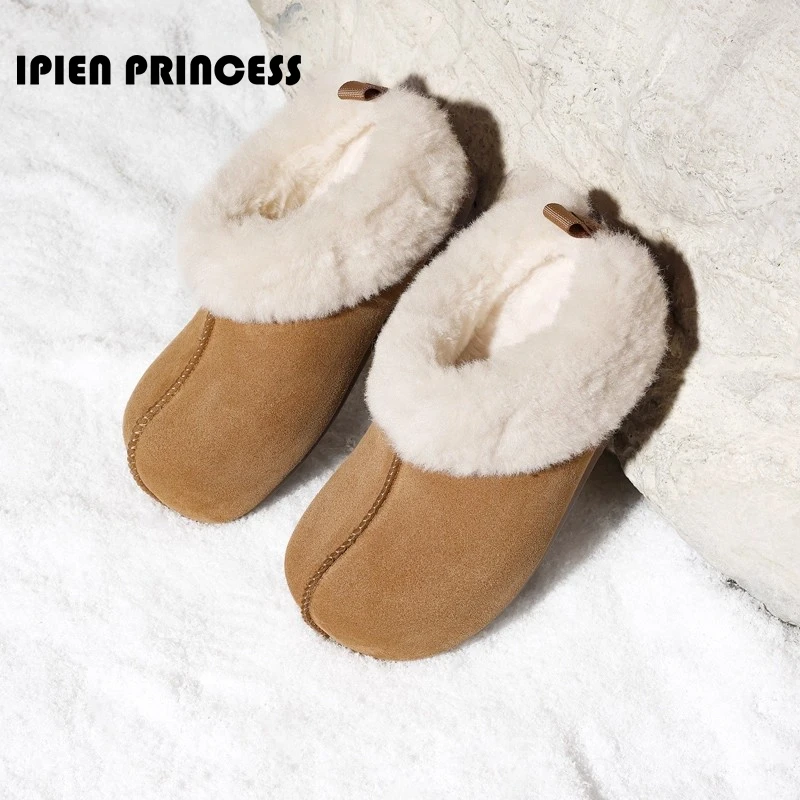 极简风时尚百搭棉鞋2025冬季新款爆款加绒加厚平底保暖舒适雪地靴