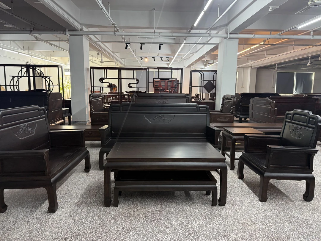 【小至尊】小户型3.5米客厅古典沙发五件套客厅办公室别墅成套榫卯