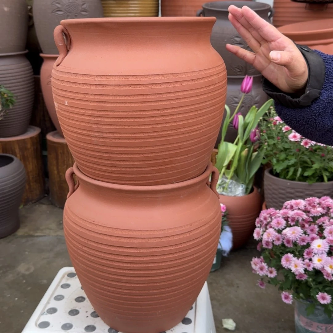 紫砂花盆口25高30宜兴紫砂