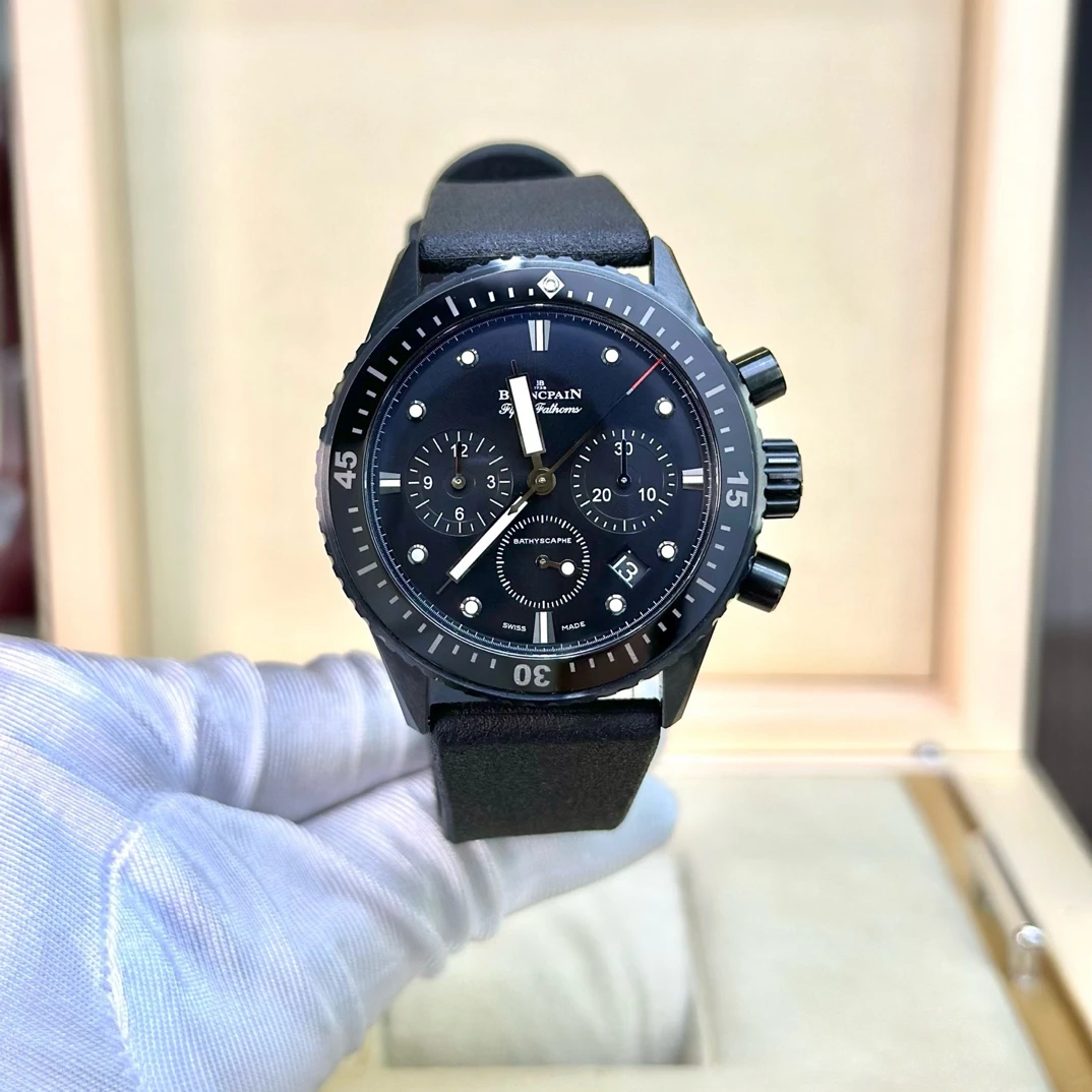 99新 Blancpain 5200-013黑陶瓷/黑盘/胶带/全套/20年