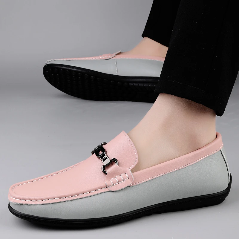 豆豆鞋男款通勤透气软底轻便男士皮鞋时尚一脚蹬百搭休闲驾车男鞋