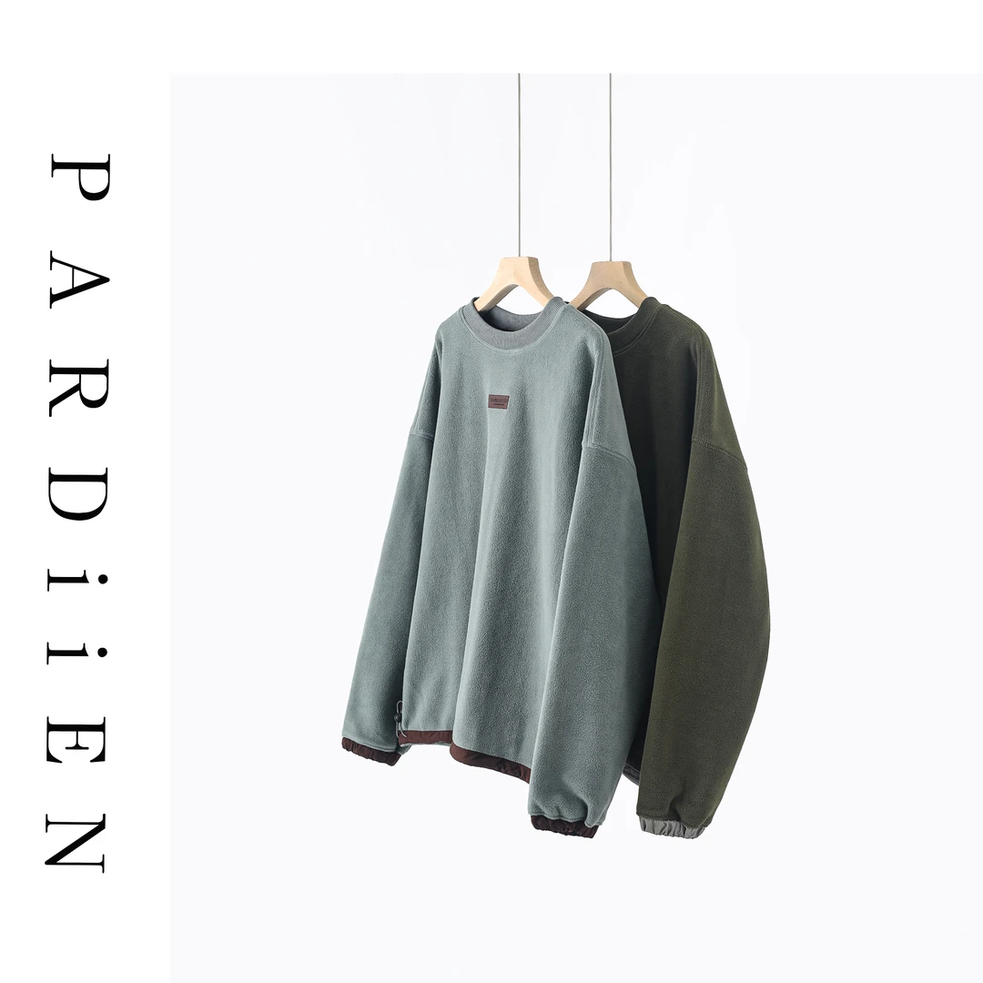 【北总严选】帕迪恩舒适胸标一体绒拼接圆领卫衣H244Y1022