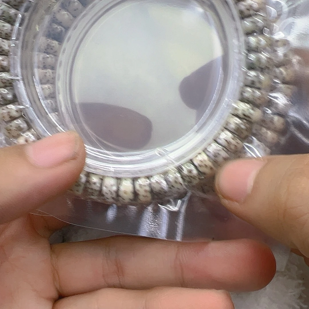 手串星月菩提38入门糯冰石玉药片单圈9左右