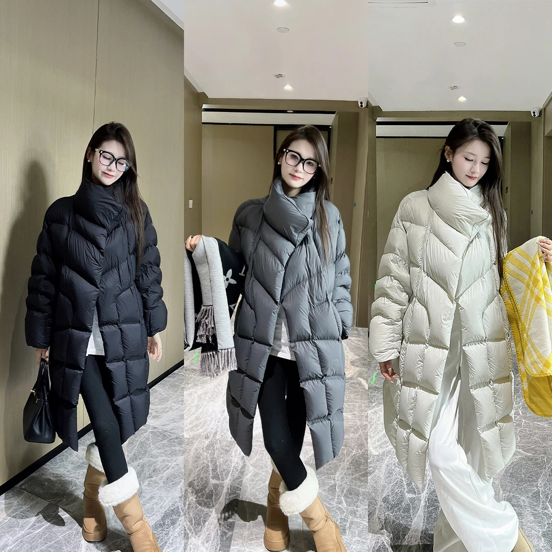 【冰雪奇缘】2025新长款江南风时尚鹅绒羽绒服 A816D