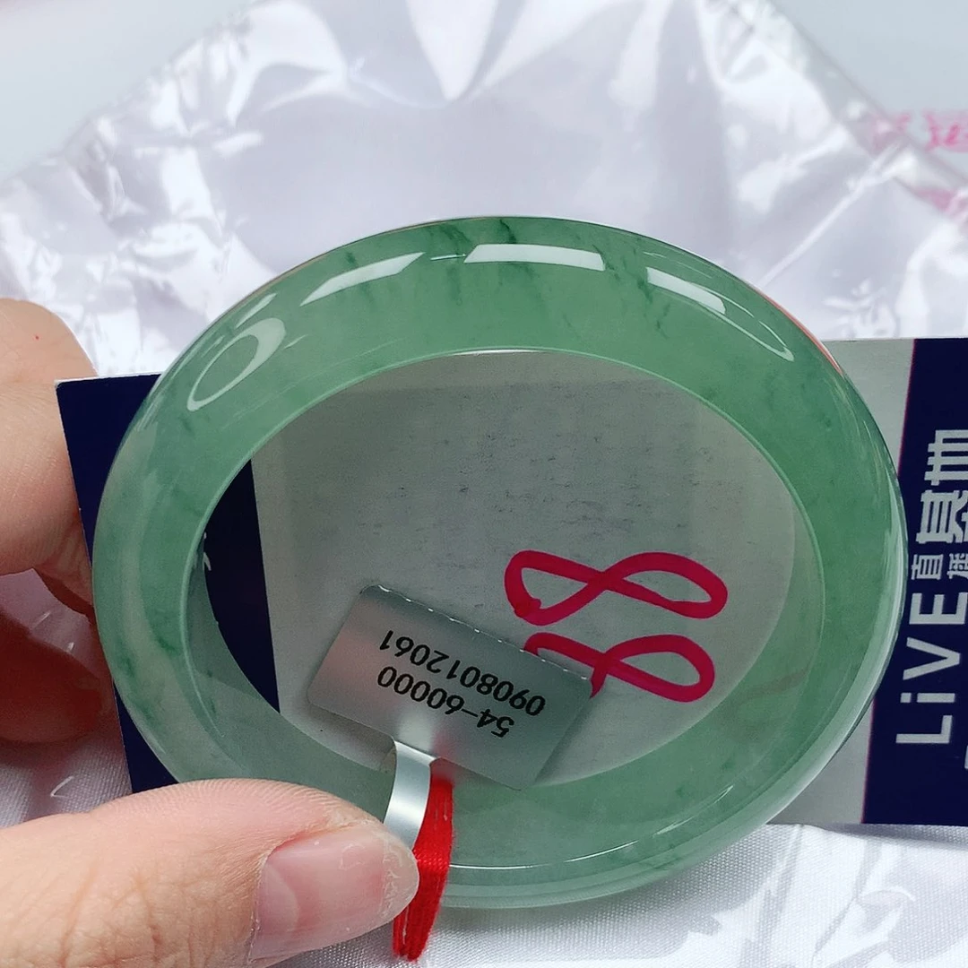翡翠手镯未镶嵌54圈缅甸天然翡翠A货