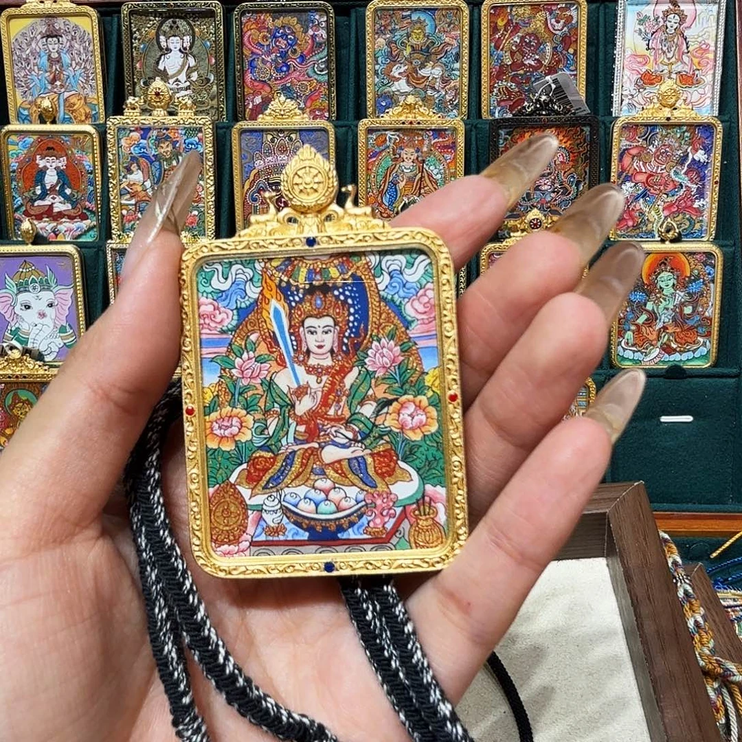 吊坠热贡纯手绘唐卡非遗文化