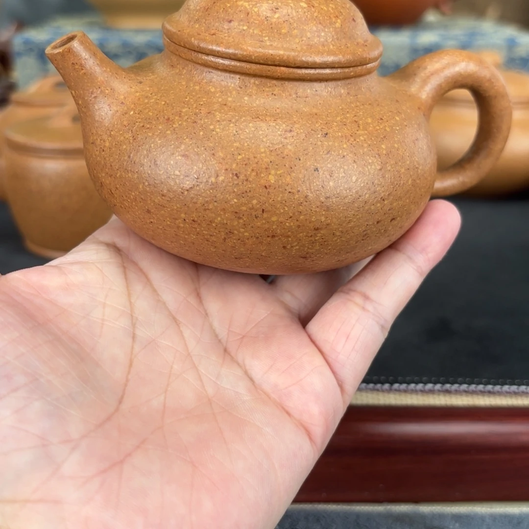 紫砂茶壶梨皮黄段容天200