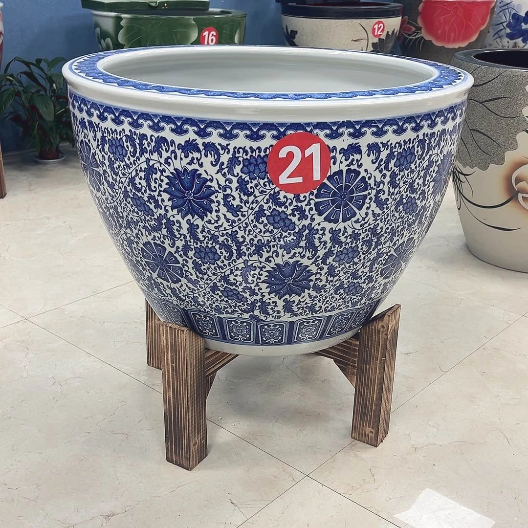 青花缠枝莲63✖️42➕十字底座