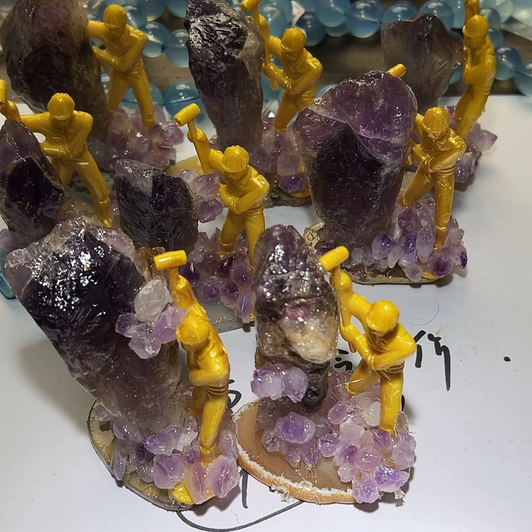 水晶手链未镶嵌紫超摆件紫气东来