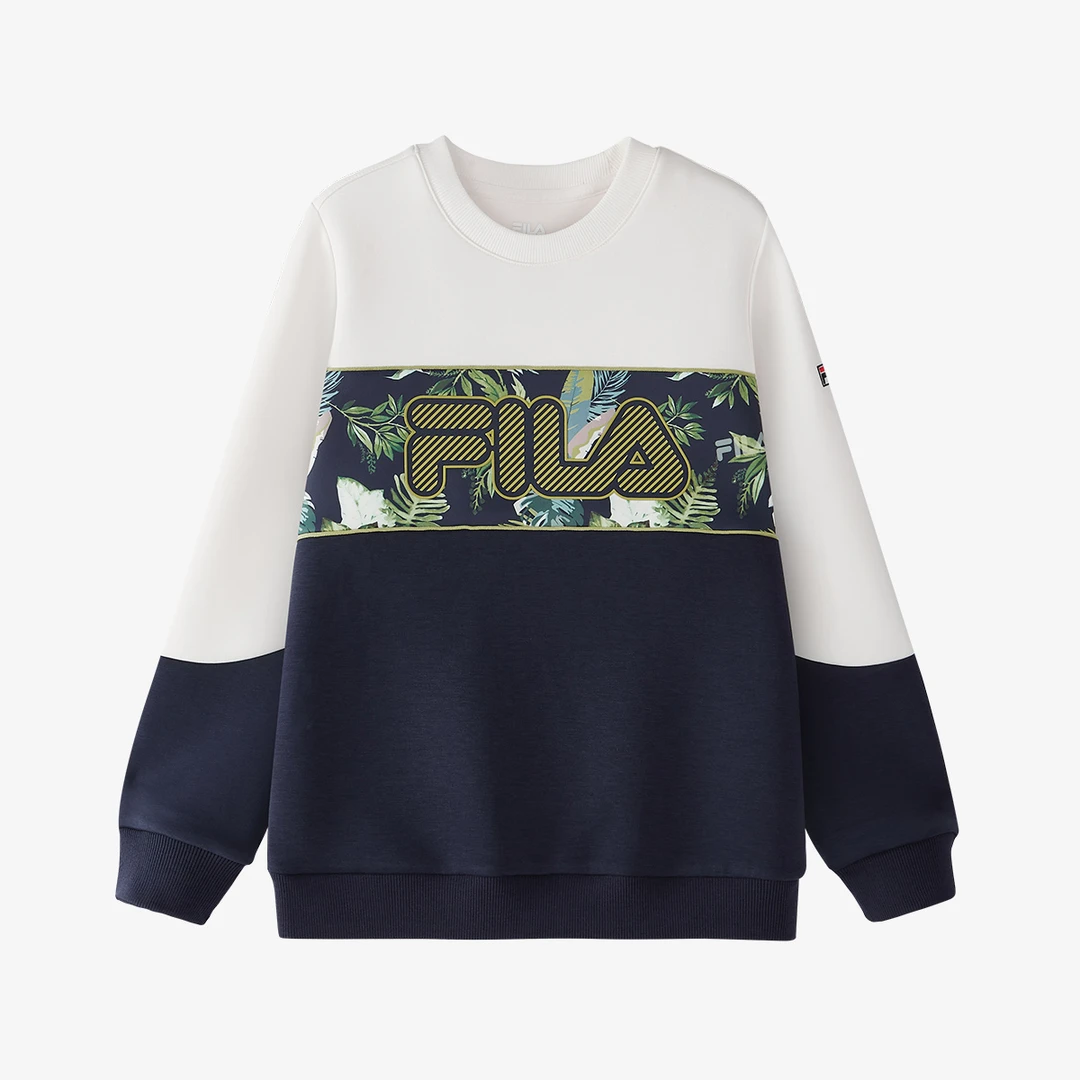 【圆领时尚卫衣】斐乐品质童装冬季新款长袖内搭中大童K12B512203F