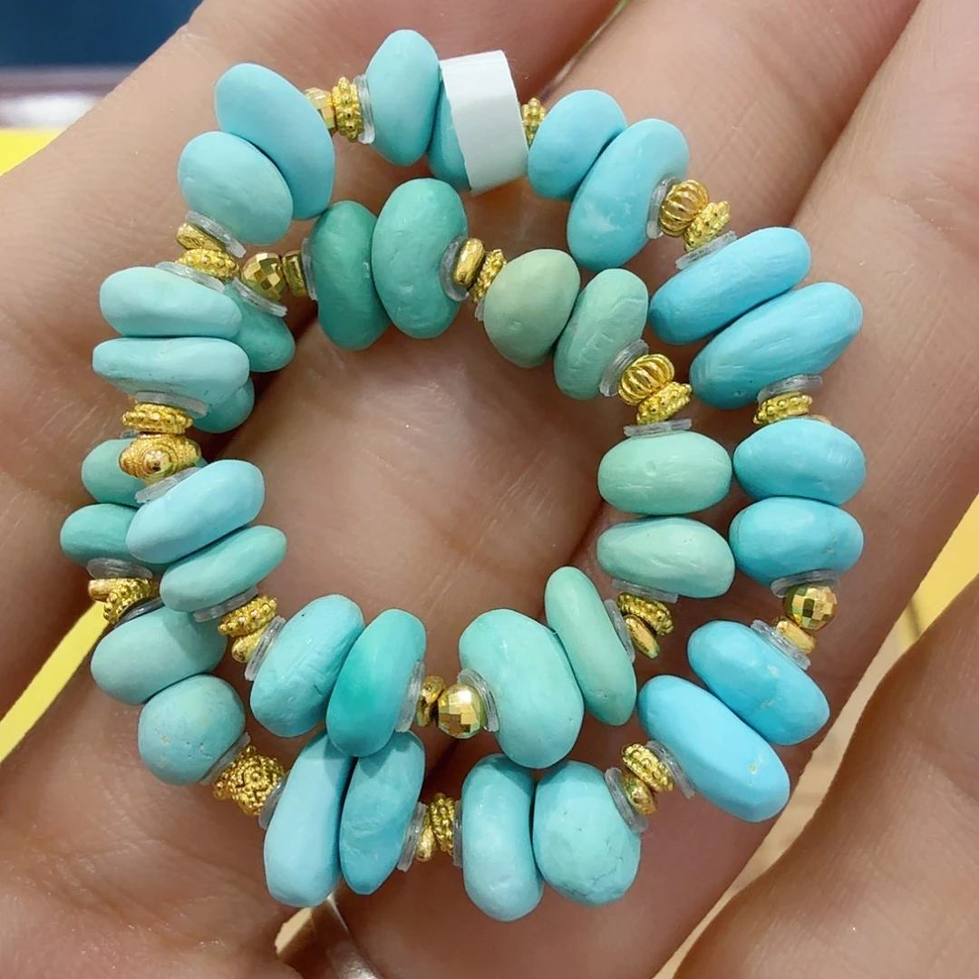 绿松石18K金镶嵌珠宝奇石