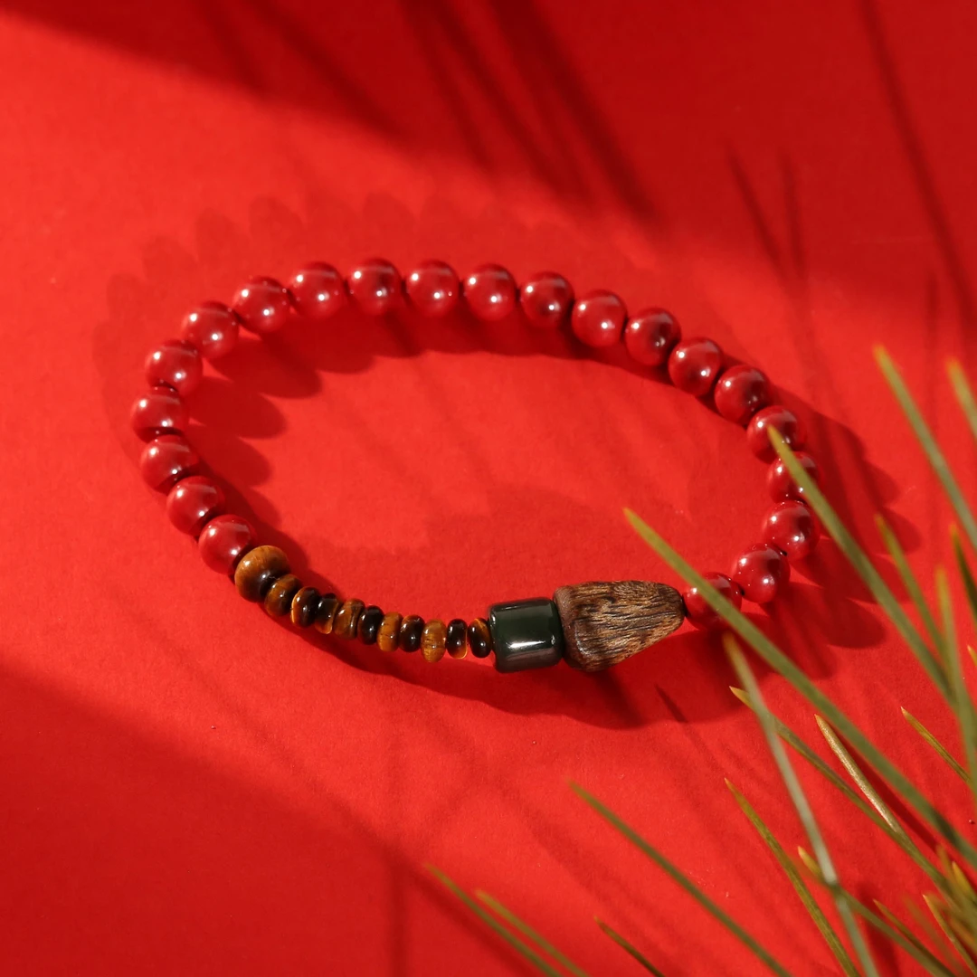 曦光里 含辰砂工艺品【安稳】幸福/目标/证书朱砂帝王砂高品手串女