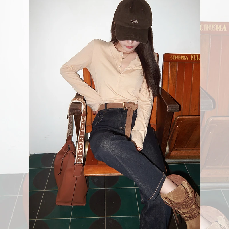 70支细支进口匹马棉|定织定染亨利领显瘦打底T恤 QT244007