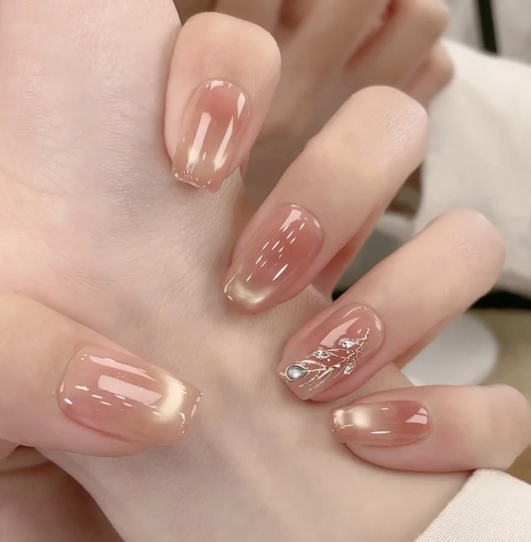 【银翎】春季气质千金感纯欲猫眼显白纯手工穿戴甲