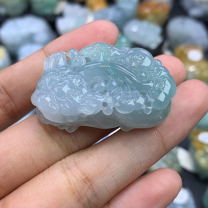 颈饰未镶嵌翡翠天然缅甸翡翠