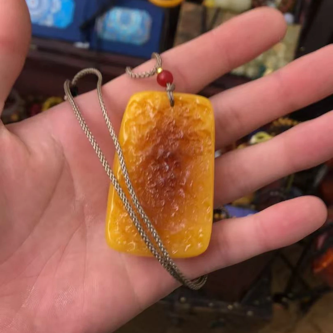 【鹏毅】直播精选黄绳子带皮蜜蜡