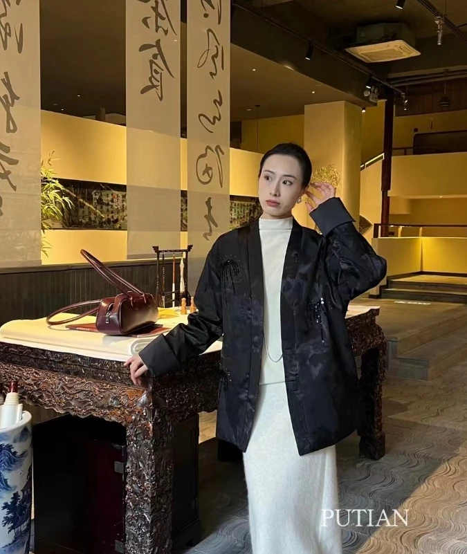 PU TIAN （1018#）印花国风新中式外套