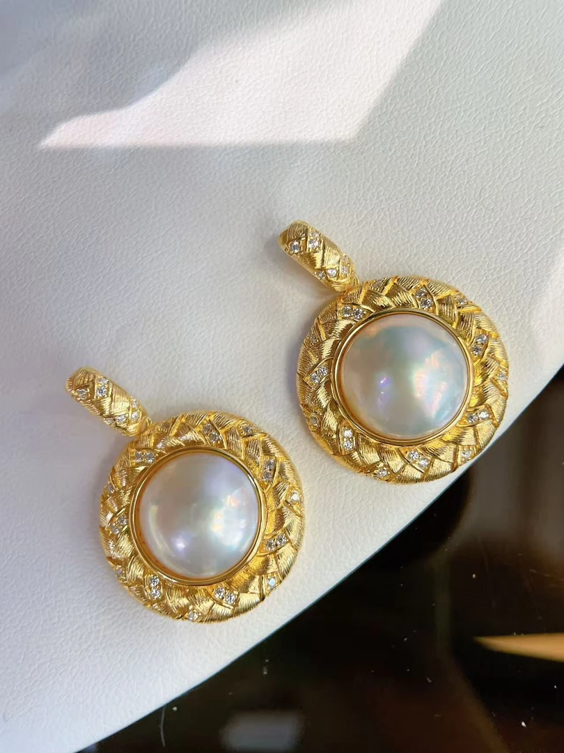 W10169丨海水马贝吊坠 S925银 多样性发一