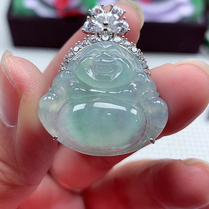 翡翠银S925镶嵌颈饰翡翠