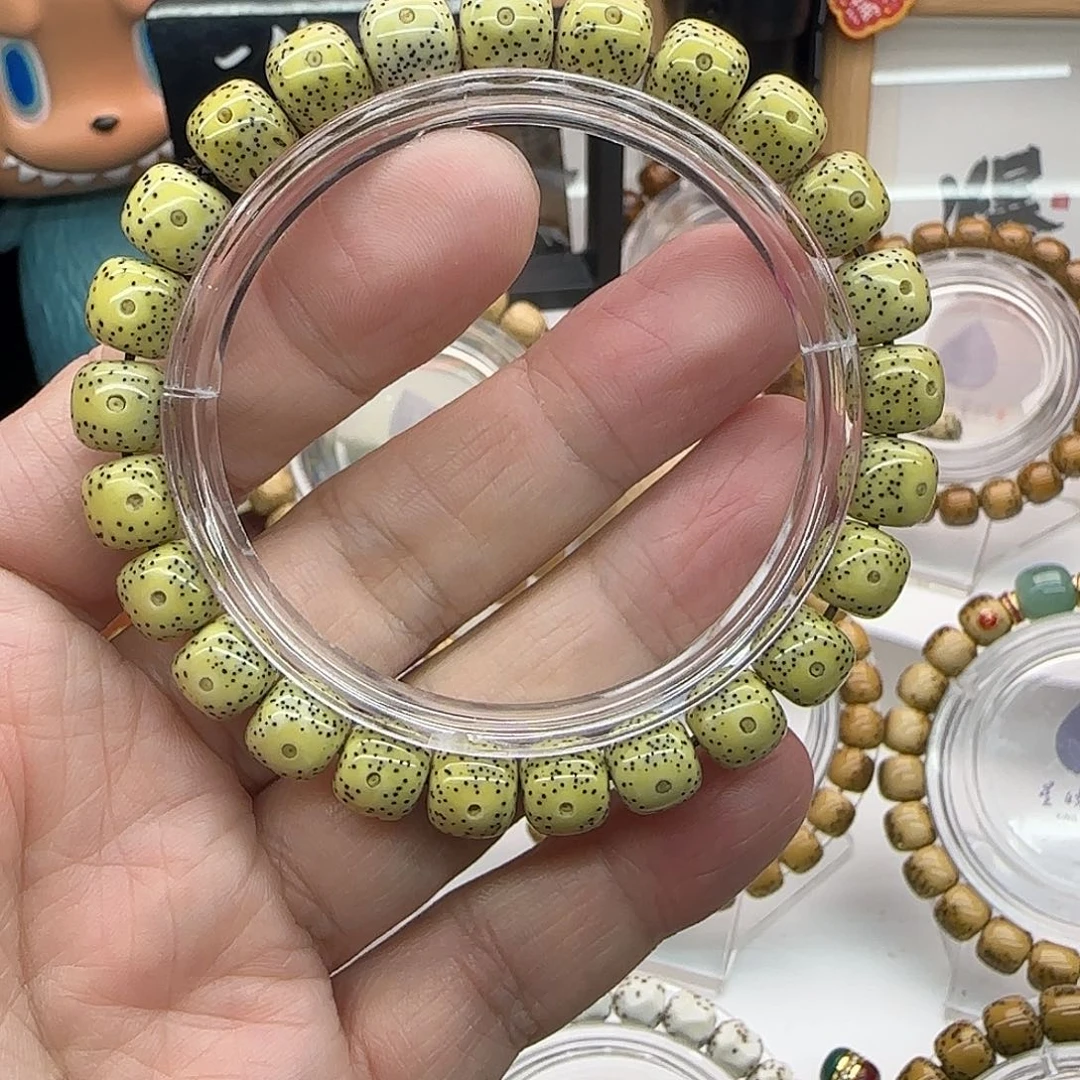 手串星月菩提9*8细星正月双留白