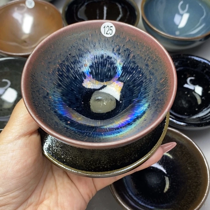 茶盏?*建窑建盏柴烧主人杯