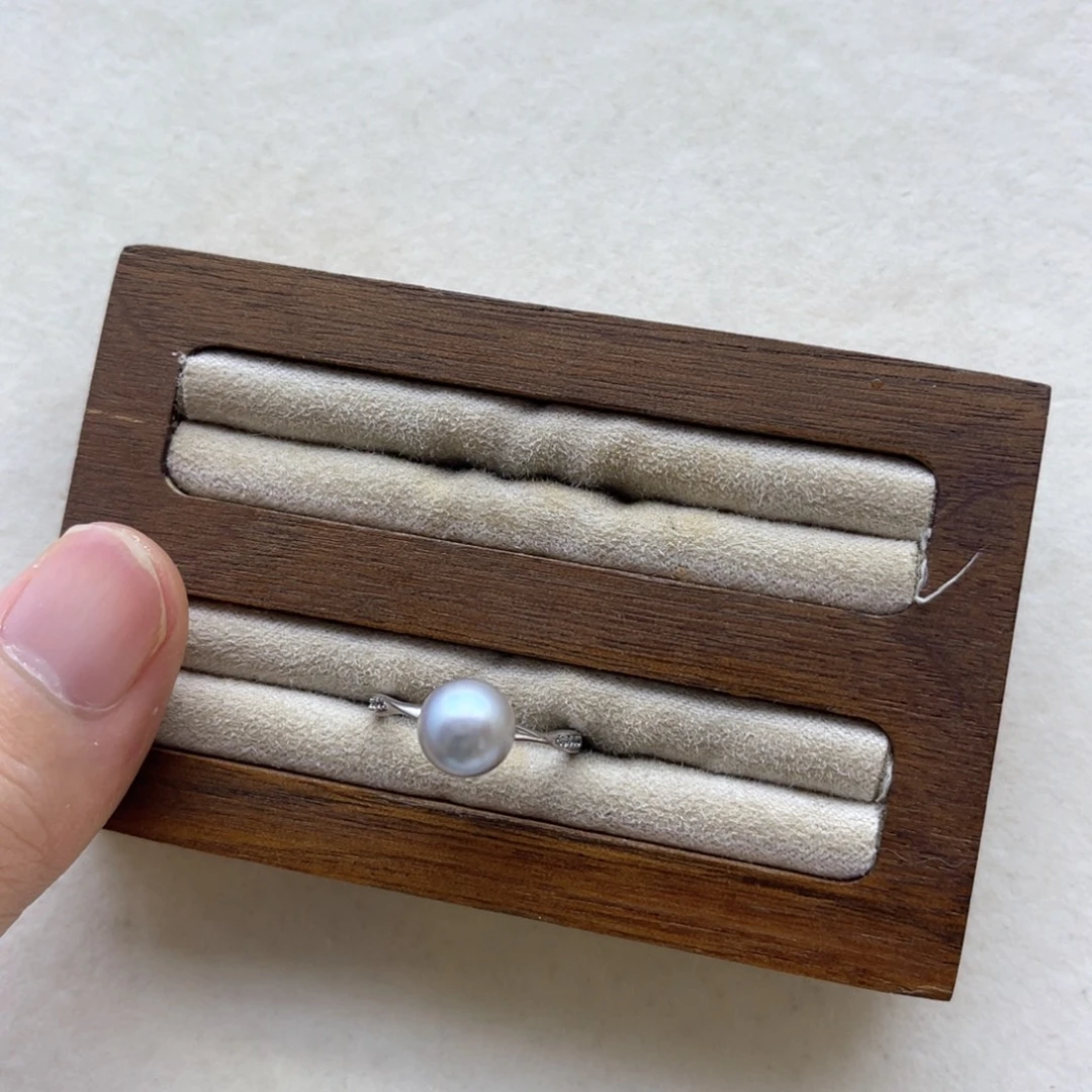 银S925镶嵌海水珍珠戒指