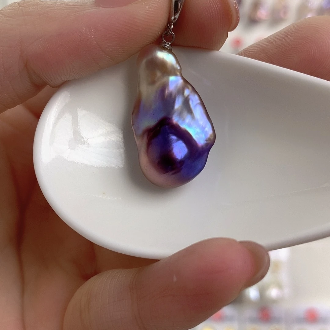 淡水珍珠颈饰银S925镶嵌@**u