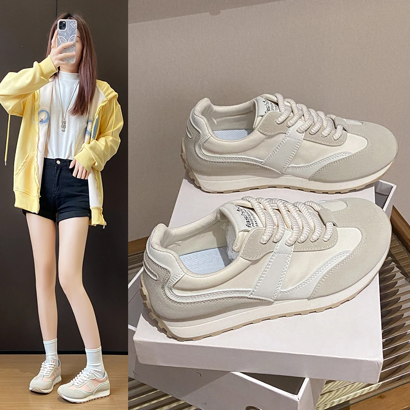 小白鞋ins韩版新款透气阿甘鞋女2024春秋学生跑步运动保暖休闲鞋