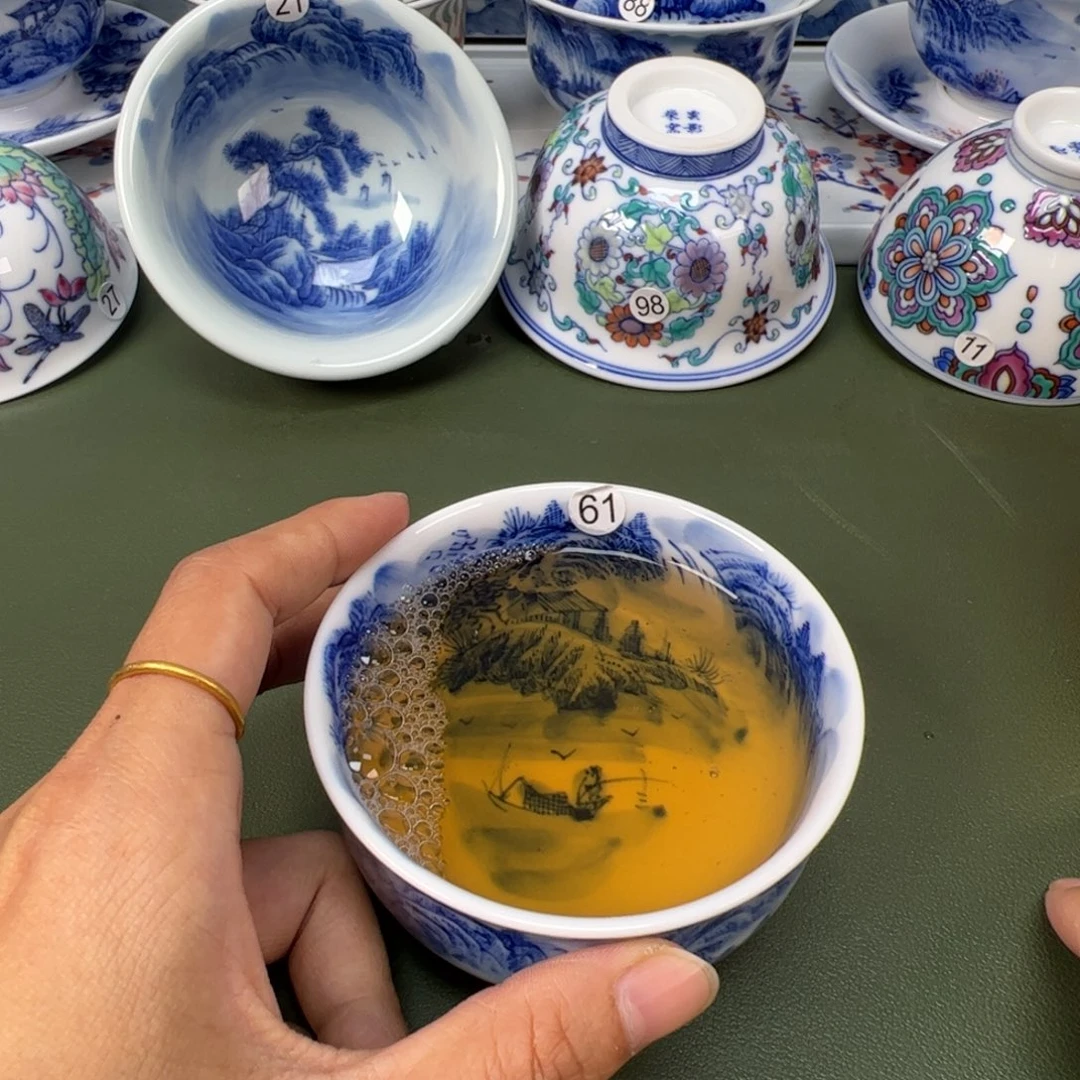 陶瓷景德镇纯手工纯手绘茶具木木61
