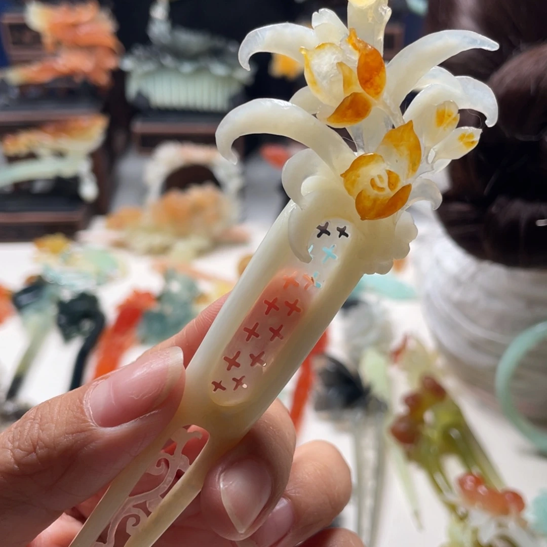 【闪购商品】未镶嵌岫玉发饰四*只