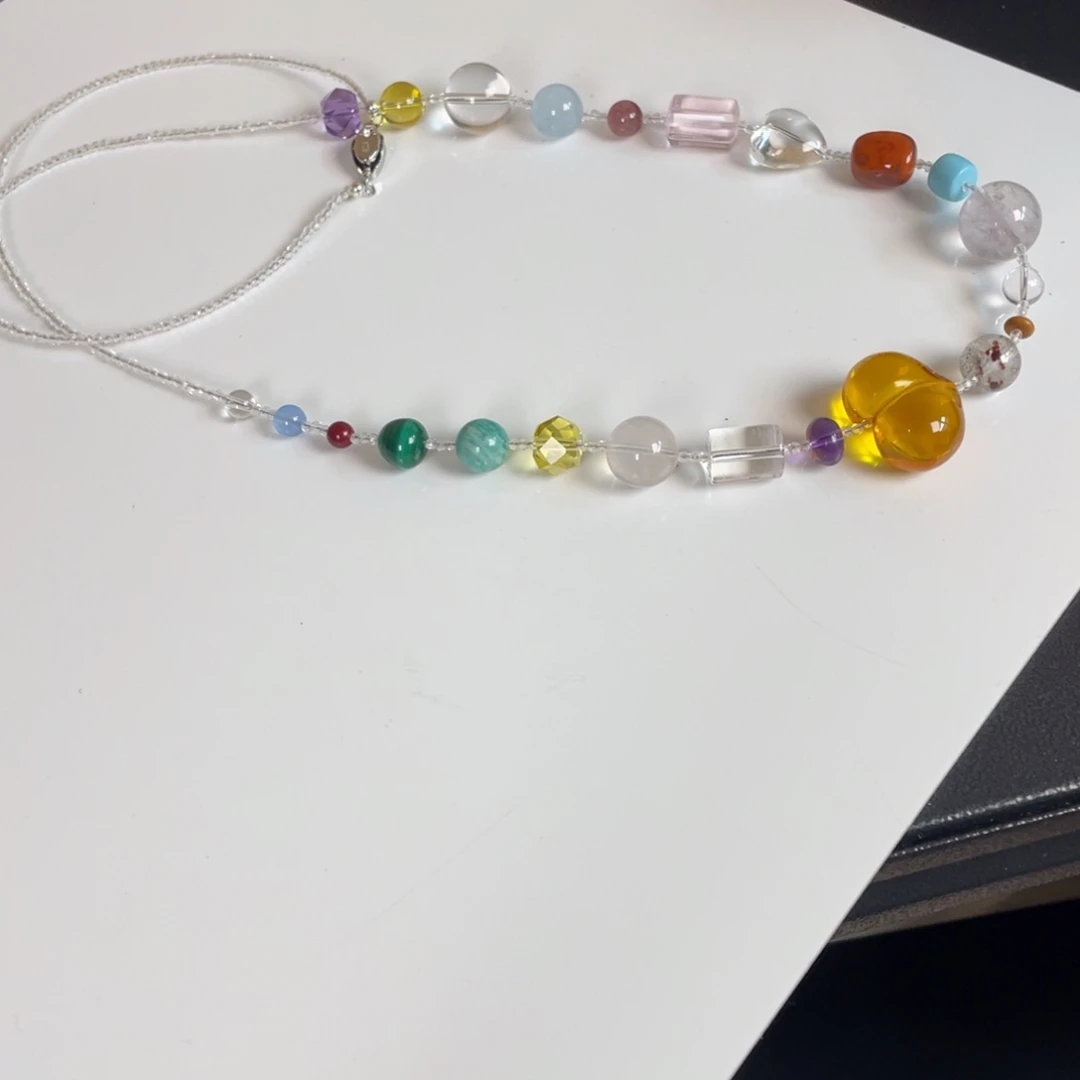 水晶手链未镶嵌毛衣链多宝屁桃款