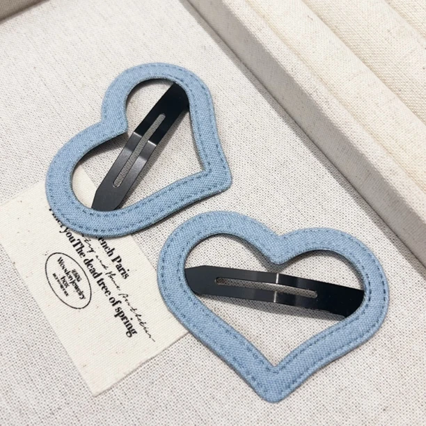 爱心牛仔拜拜夹侧边夹J899