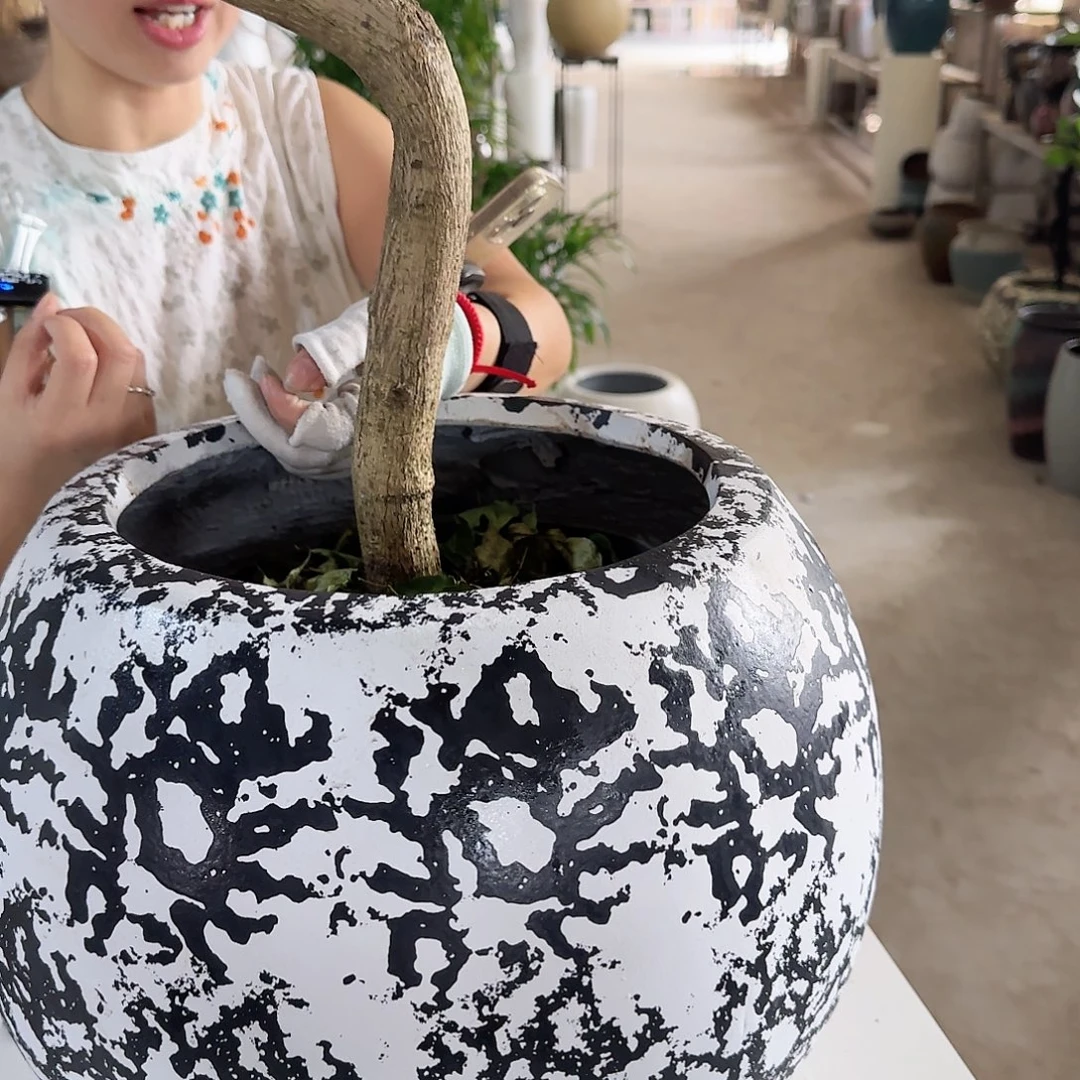 花盆紫砂王嫂花盆0928-155高35口26