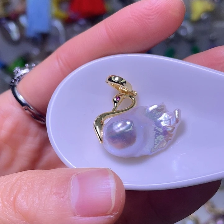 淡水珍珠颈饰合金16