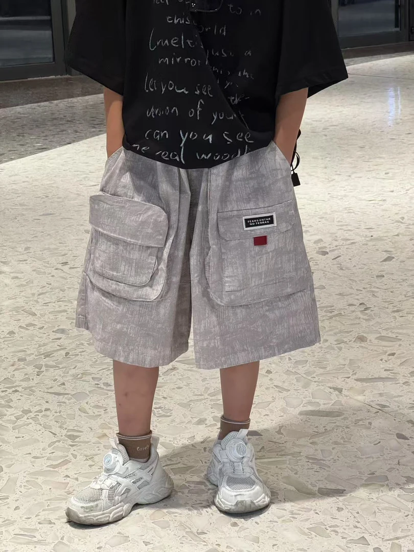 儿童工装短裤宽松百搭时尚夏季潮流韩版男童水洗86045