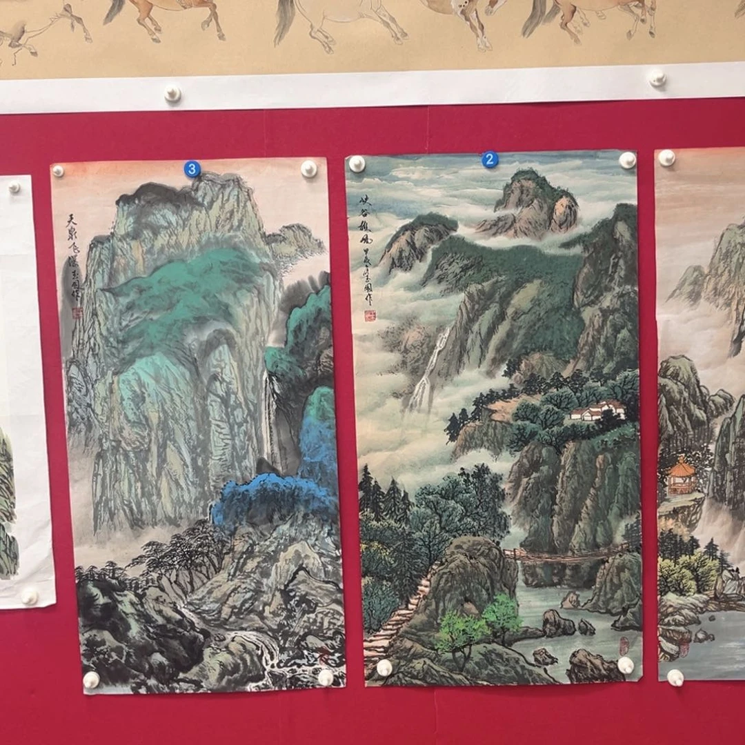 忄***里国画绘画作品多次参加全国