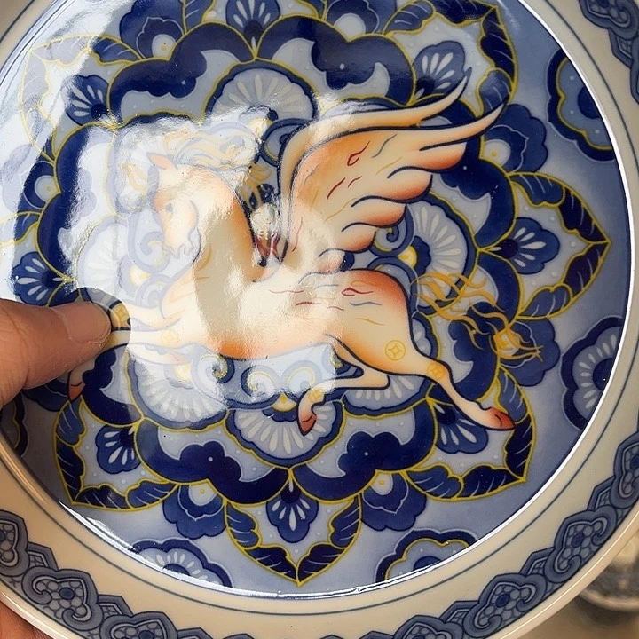 摆件景德镇一马当先大壶承