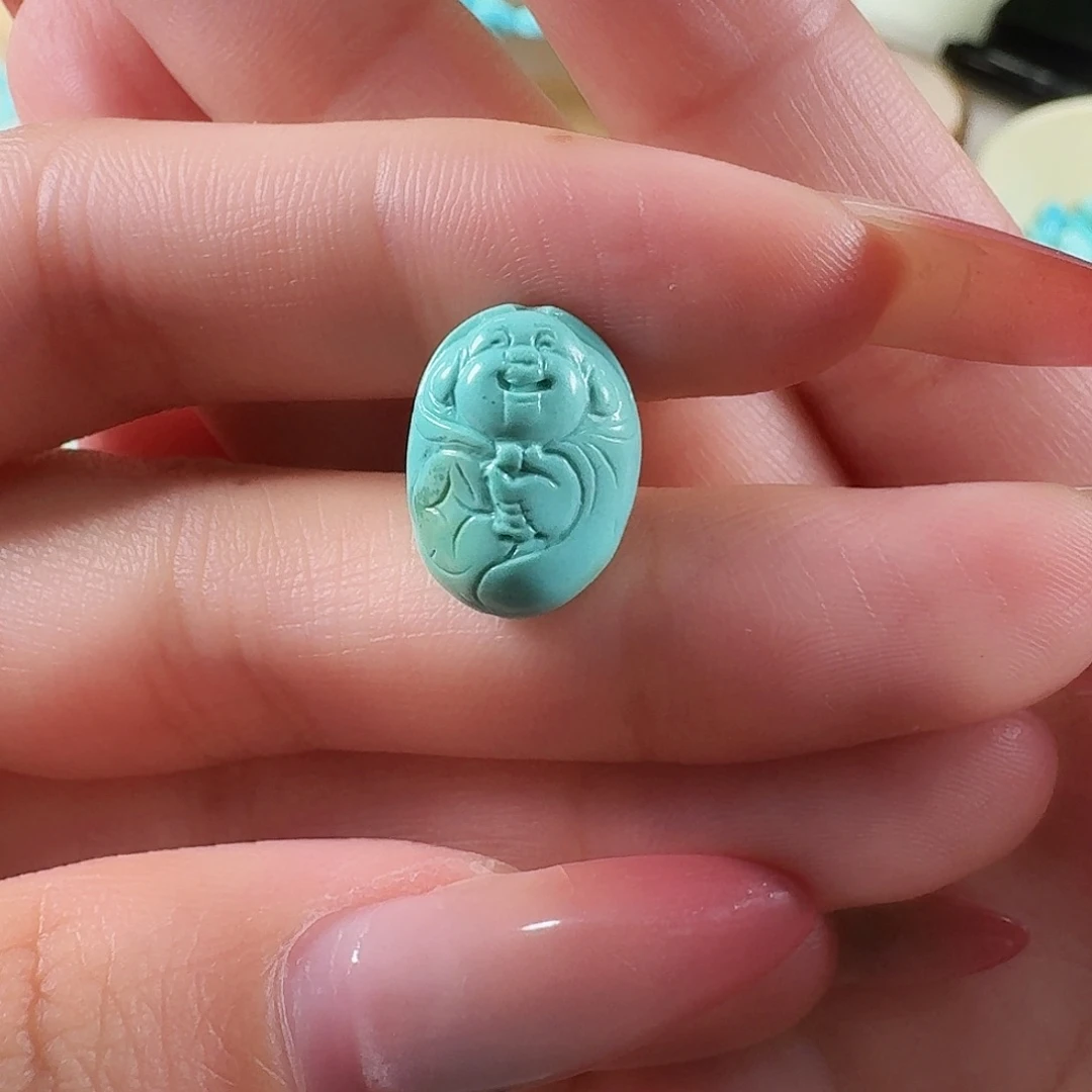 绿松石未镶嵌吊坠(不含链)弥勒佛