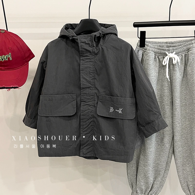 【小首尔】男童潮流帅气外套秋季百搭宽松字母印花上衣HBB5583