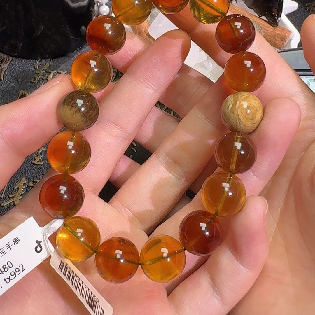 琥珀颈饰未镶嵌tx992多宝