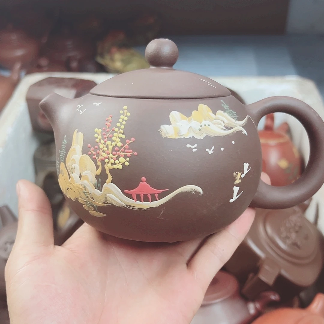 茶壶紫砂宜兴原矿紫砂壶450毫升容量
