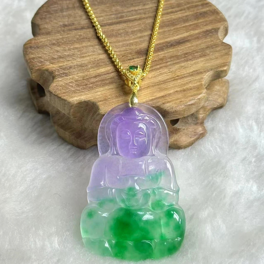 紫绿大观音时尚吊坠美观大气美轮美奂