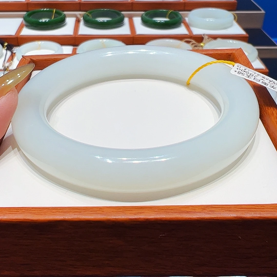 和田玉未镶嵌手镯羊脂白5859