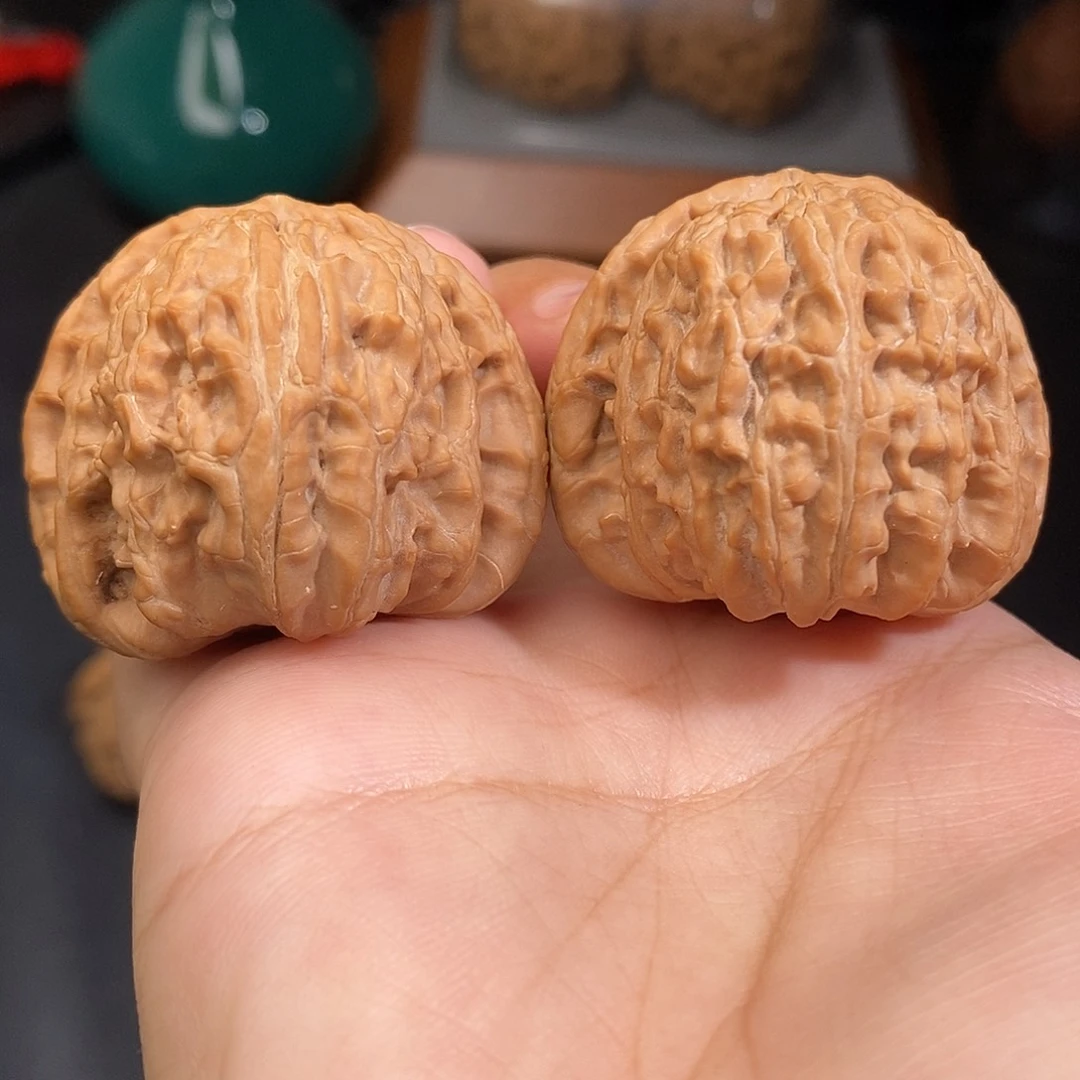 文玩核桃把件球白全品39-
