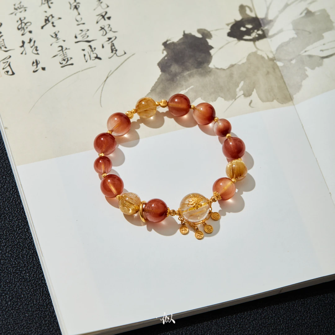 L【知渝】·似梓珠宝· 18K金发兔毛单圈手串 XYGD273614-C