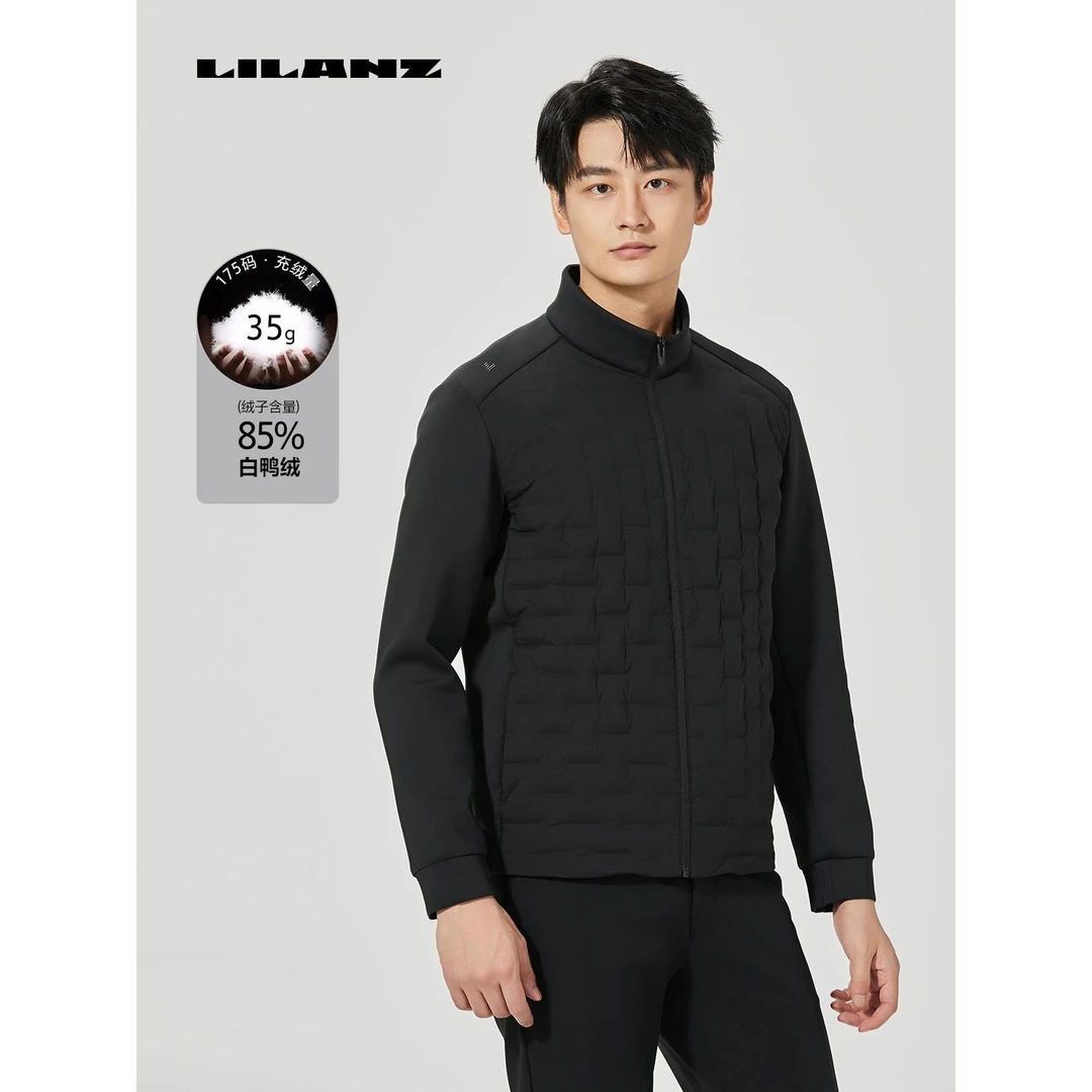 利郎男士舒适休闲百搭新商务通勤冬季轻薄羽绒短款羽绒服24DBR008