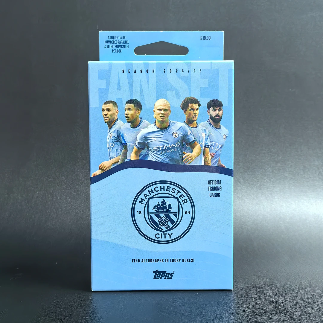 【拆盒】24/25新赛季TOPPS 曼城FAN SET队盒足球 默认代拆