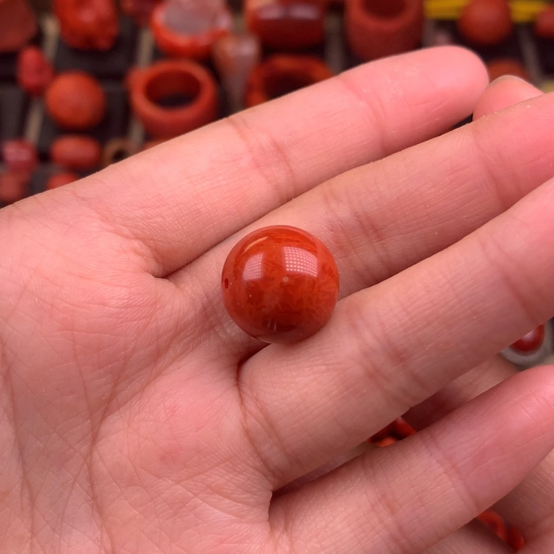 南红玛瑙未镶嵌圆珠14+