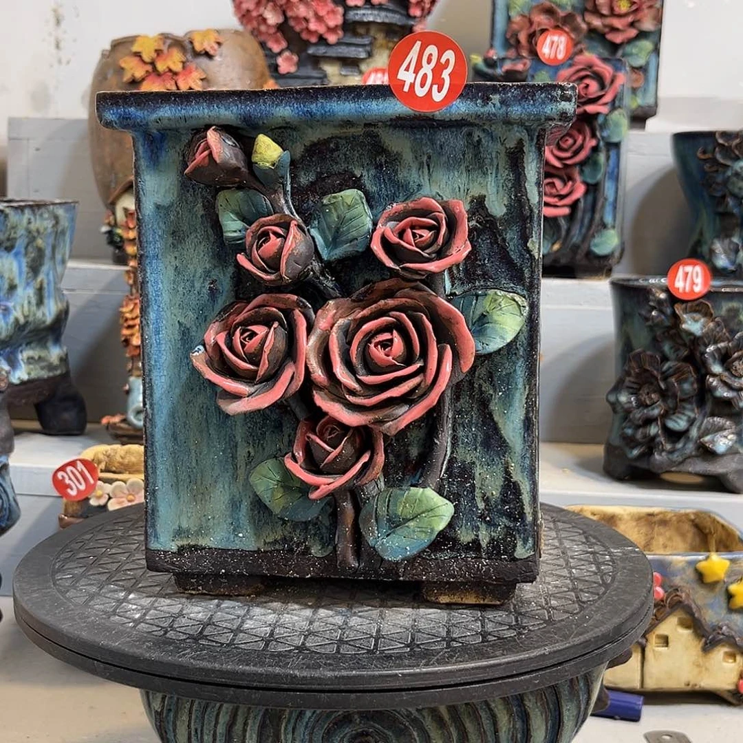 微瑕483 号陶然花器手工花盆